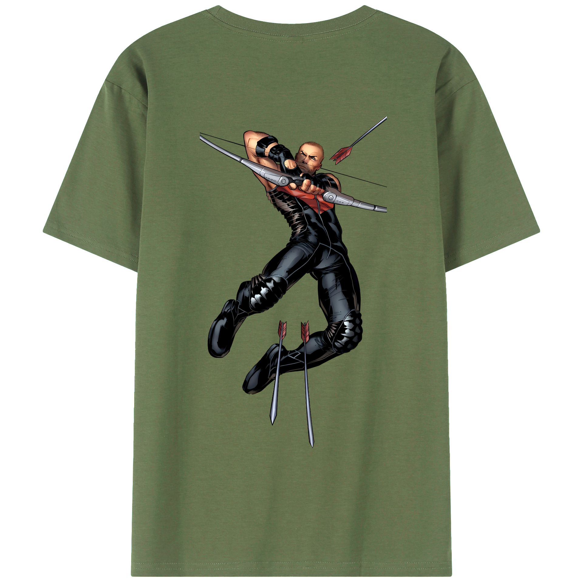 （画像用） アベンジャーズ The Avengers 綿100％ メンズ半袖Tシャツ（バックプリント） 通気性